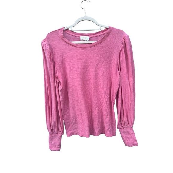 Nation sold at Revolve pink blouse in size medium closet staple capsule wardrobe - Picture 2 of 7